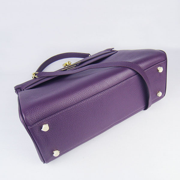 High Quality Hermes Kelly 35cm Togo Leather Bag Purple 6308 - Click Image to Close